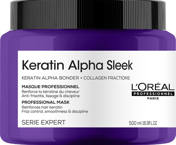 מסכת Keratin Alpha Sleek לשיער חלק 500 מ״ל | L'Oréal Professionnel