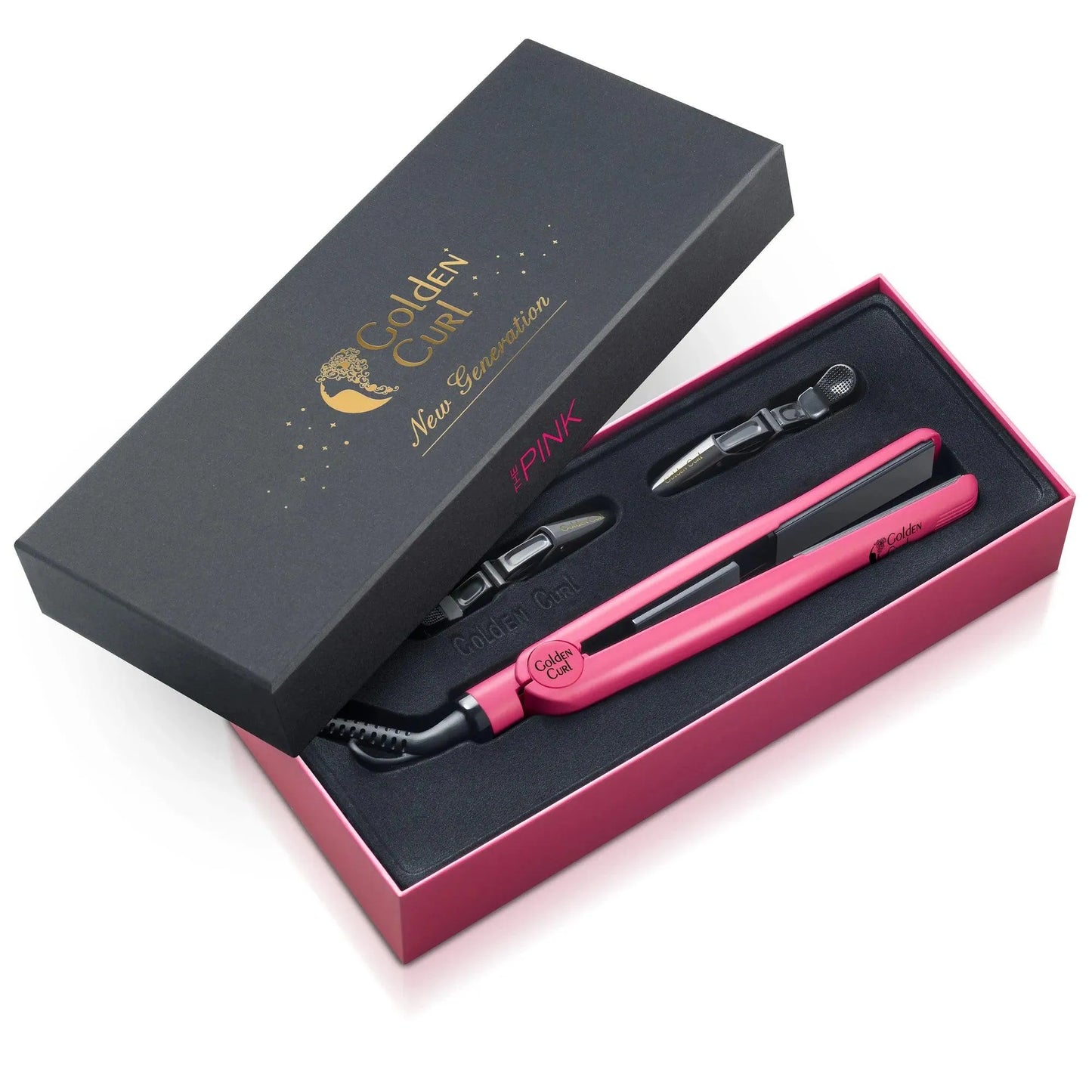 גולדן קארל מחליק טיטניום ורוד טורבו להחלקה וסלסול - Golden Curl