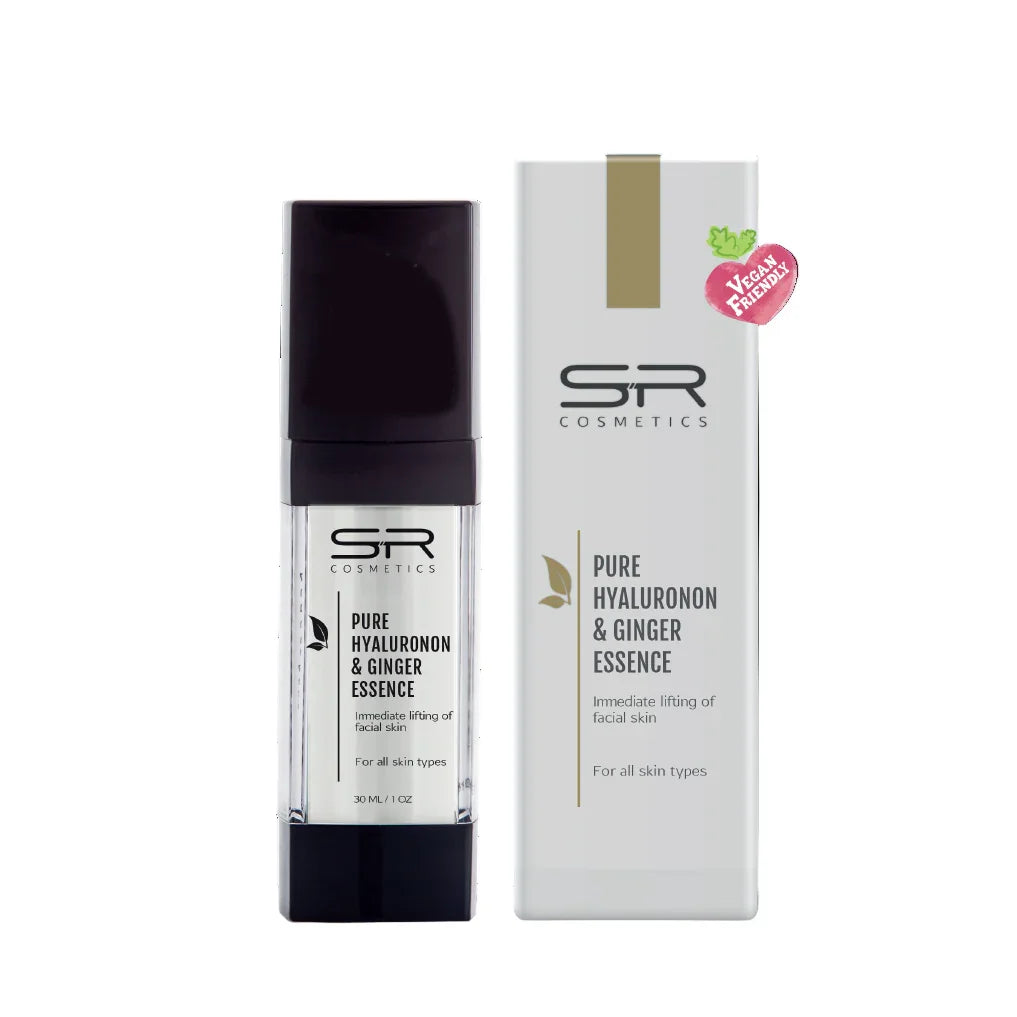 סרום חומצה היאלורונית טהורה וג׳ינג׳ר 30 מ״ל | SR Cosmetics – תמונת אריזת המוצר