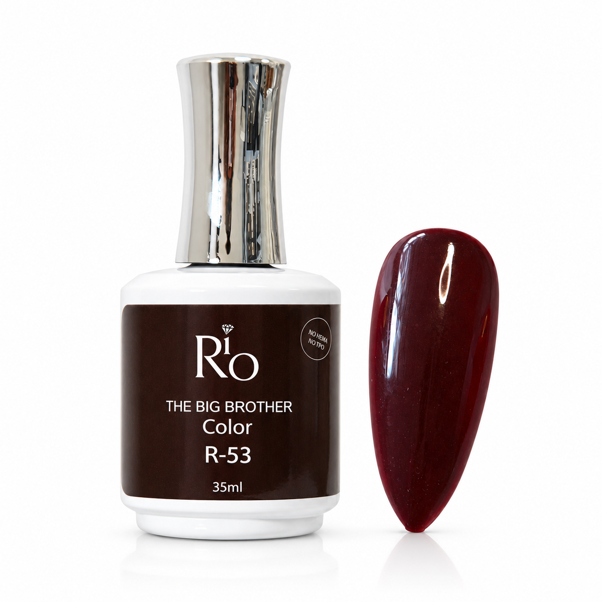 ביג ברדר ג׳ל לק R53 35 מ״ל RIO על רקע לבן