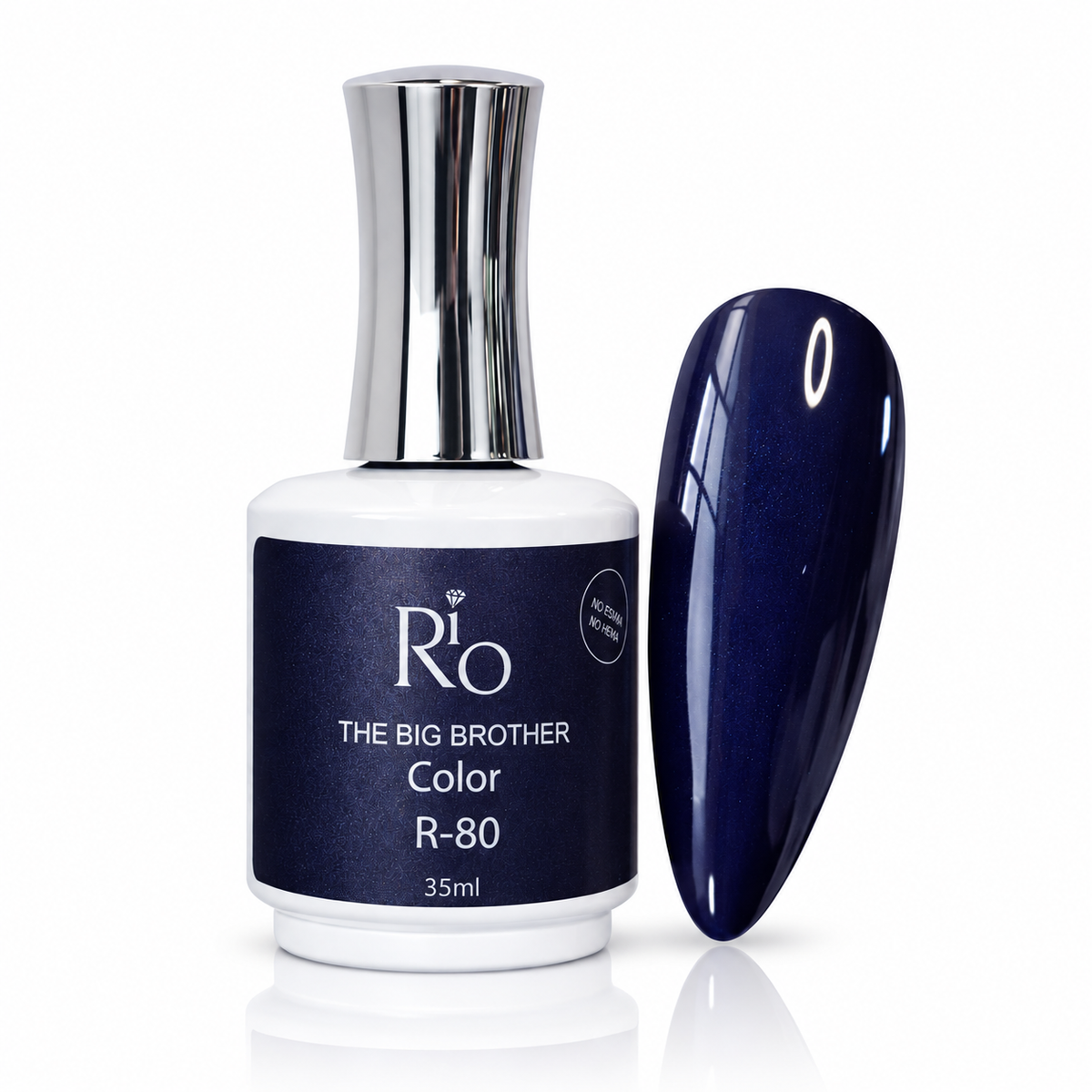 ביג ברדר ג׳ל לק R80 35 מ״ל RIO על רקע לבן