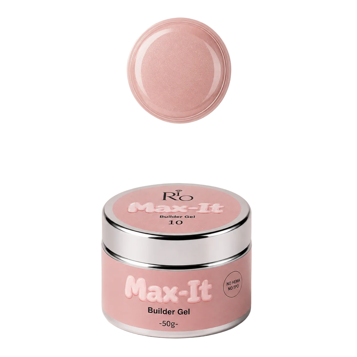 MAX-IT Builder Gel מבית RIO | ג׳ל בנייה מקצועי 50 גרם – גוון 10 | ללא HEMA וללא TPO
