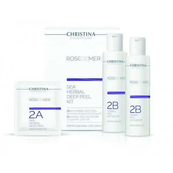 ערכת פילינג עמוק מצמחי ים Rose de Mer שלבים 2A+2B | Christina – תמונת אריזת המוצר