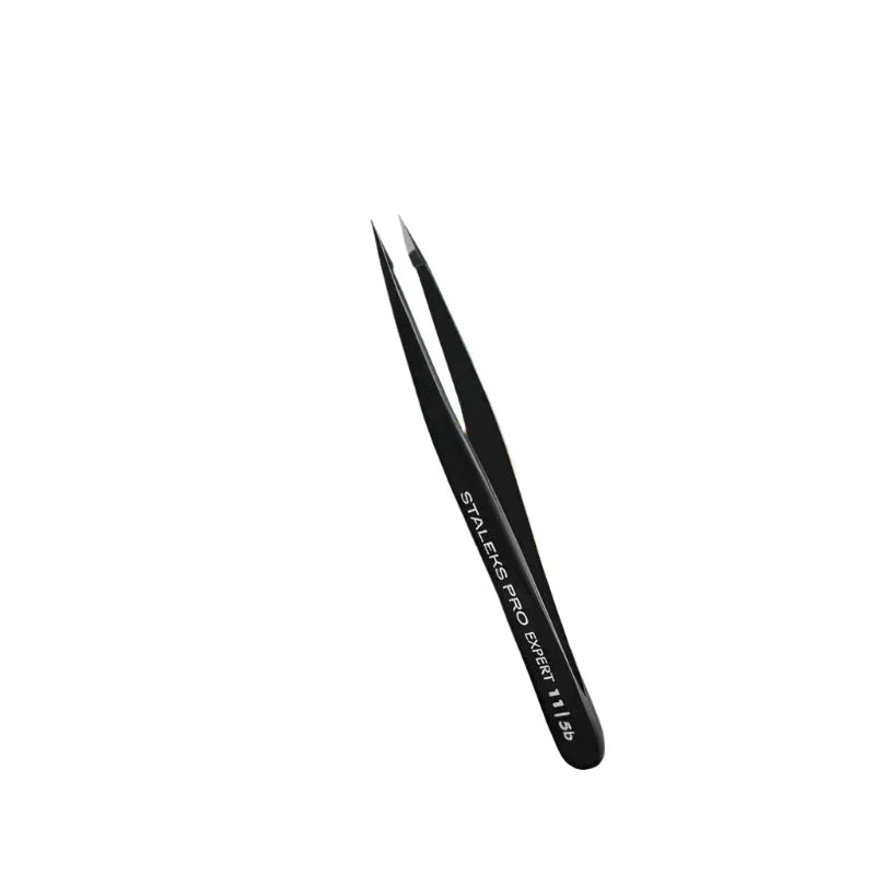 Пинцет для бровей Staleks EXPERT 11 TYPE 5b черный (острый)