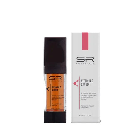 סרום ויטמין C לשיקום והזנת העור 30 מ״ל | SR Cosmetics – תמונת אריזת המוצר