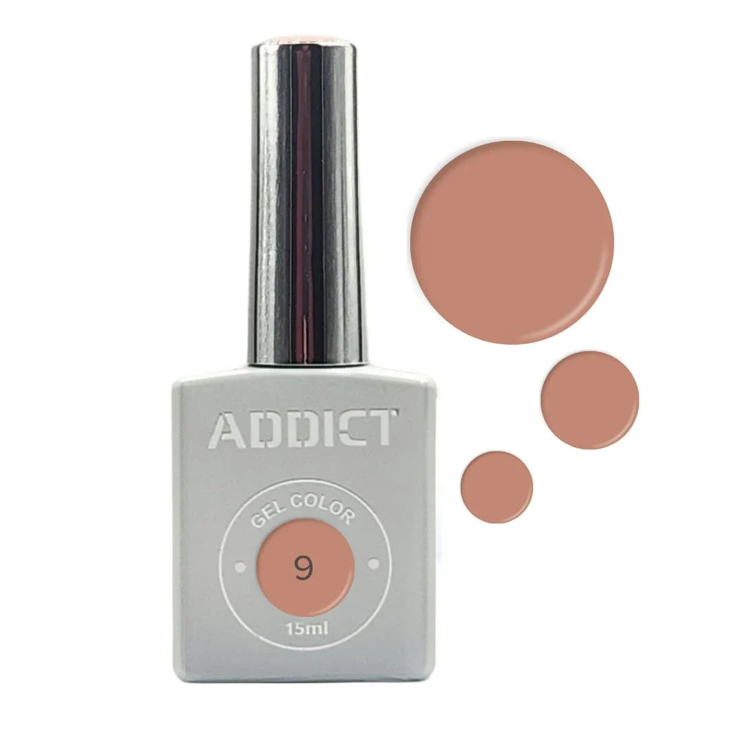 לק ג׳ל ADDICT 9 – כתום פסטל בהיר 15 מ״ל