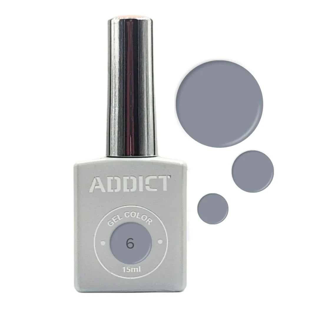 לק ג׳ל ADDICT 6 – תכלת פסטל בהיר 15 מ״ל