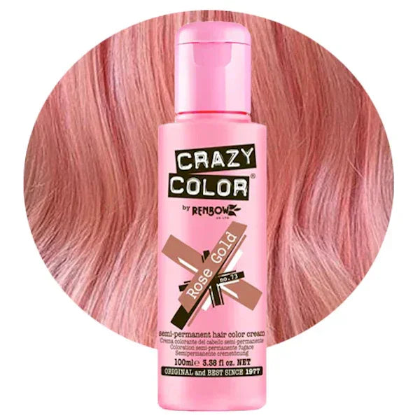 צבע שיער Crazy Color 100 מ״ל בגוון Rose Gold