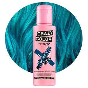 צבע שיער Crazy Color 100 מ״ל בגוון Peacock Blue
