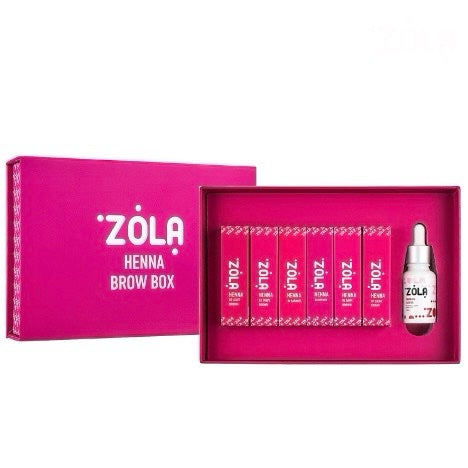 ZOLA Six-Shade Brow Henna Kit 5 ml with Nourishing Oil by ZOLA