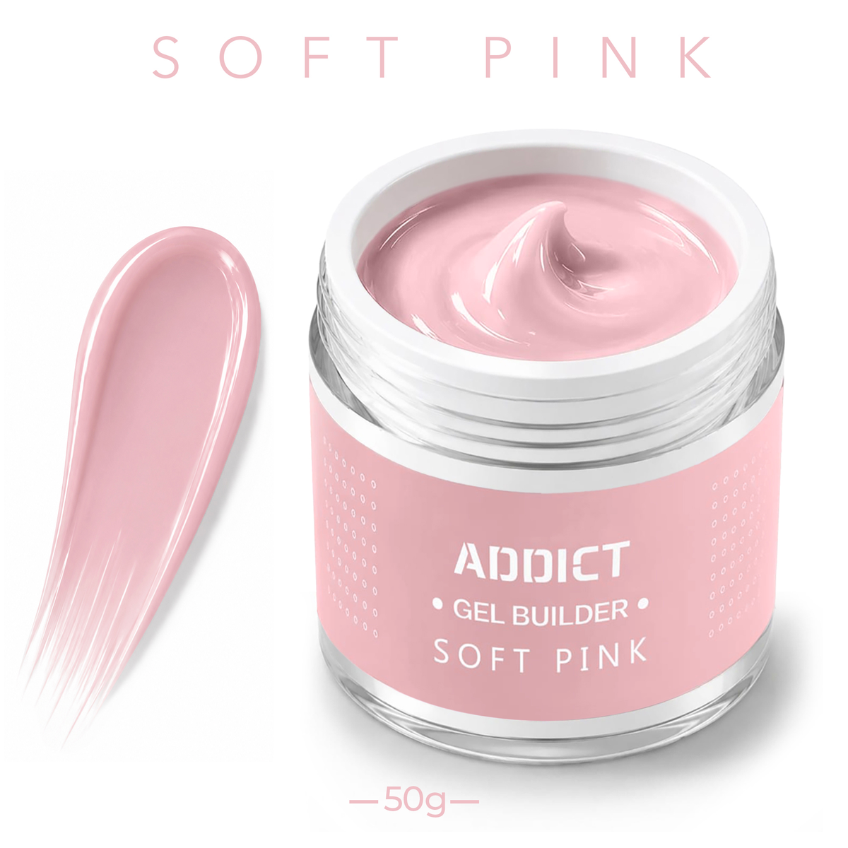 ג׳ל בנייה ADDICT Soft Pink 50 מ״ל