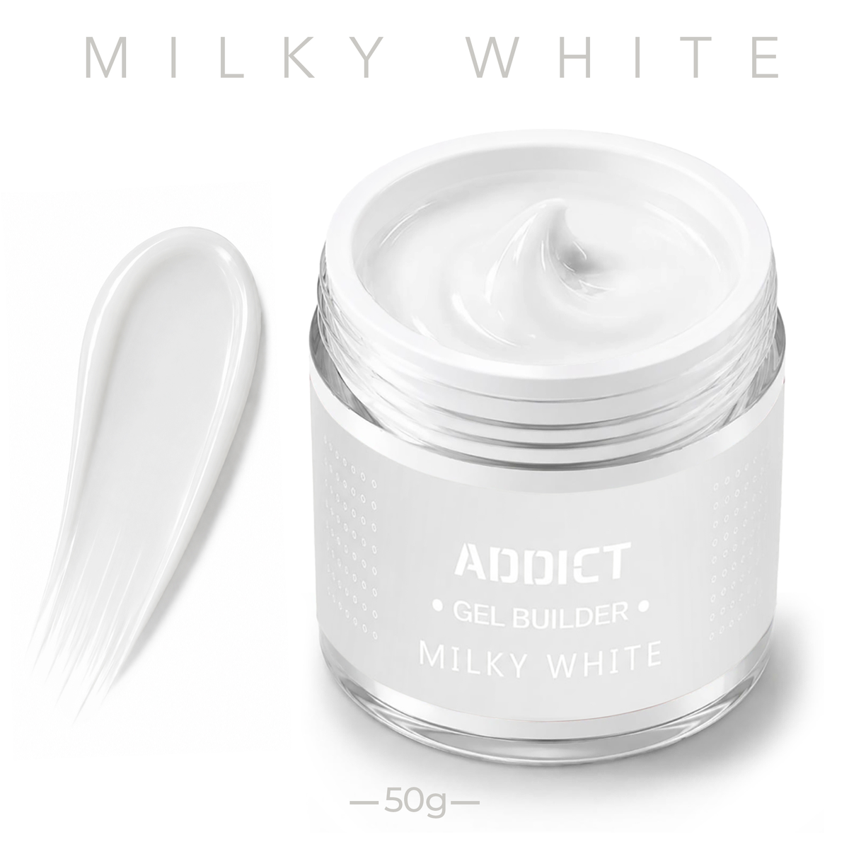 ג׳ל בנייה ADDICT Milky White 50 מ״ל