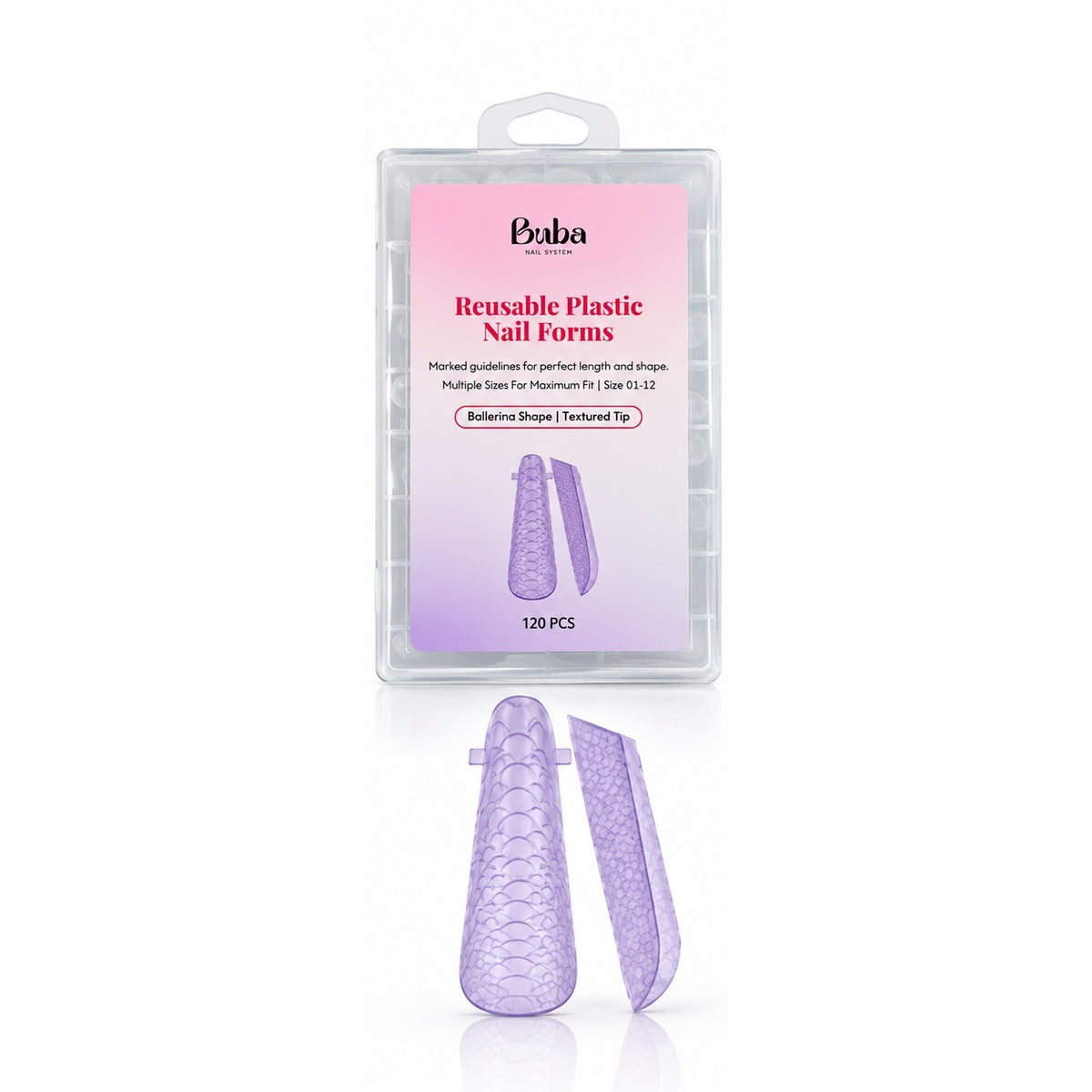 Buba – Reusable Reverse Nail Forms Ballerina – 120 pieces