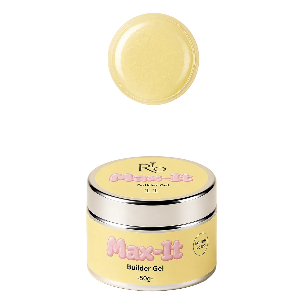 MAX-IT Builder Gel מבית RIO | ג׳ל בנייה מקצועי 50 גרם – גוון 11 | ללא HEMA וללא TPO