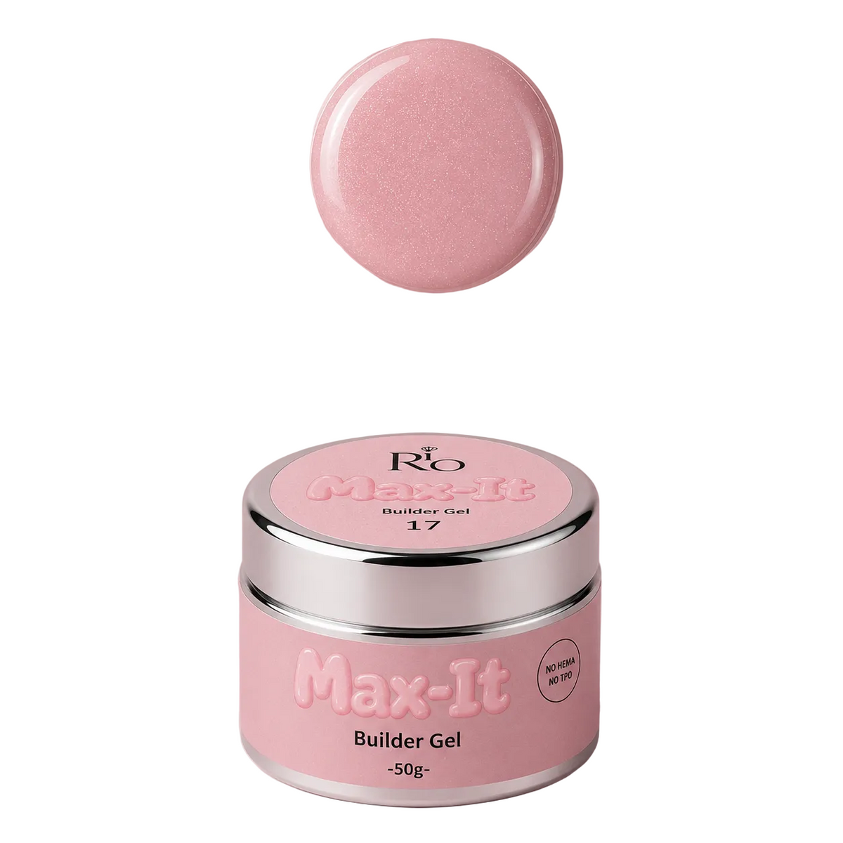 MAX-IT Builder Gel מבית RIO | ג׳ל בנייה מקצועי 50 גרם – גוון 17 | ללא HEMA וללא TPO
